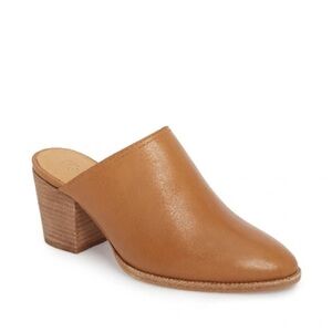 THE HARPER MULE IN AMBER BROWN LEATHER